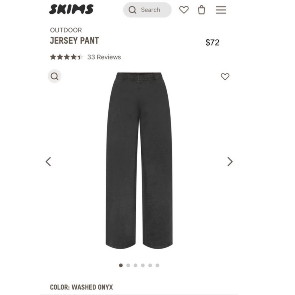 SKIMS Washed Onyx Jersey Pant